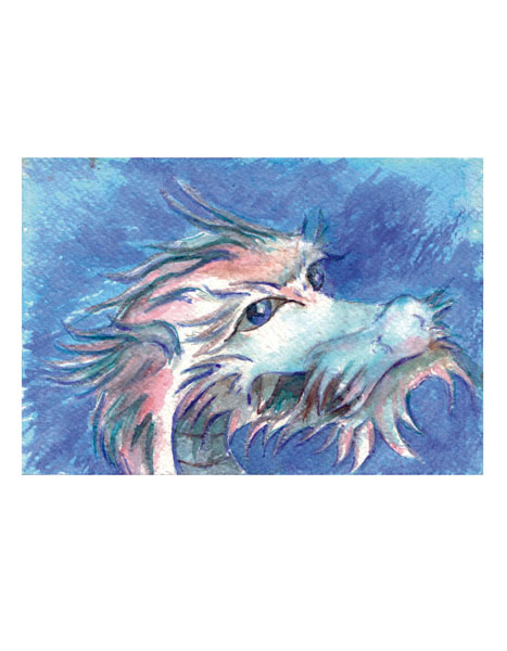 Dragón  tinta s/papel  20 x 20 cm