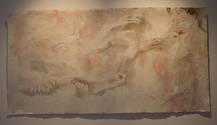 Caricias tinta s/papel arroz 50x100 cm