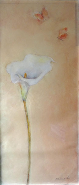 Cala óleo s/papel  28 x 68 cm