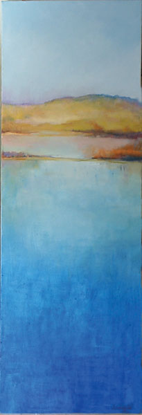 Marisma azul  óleo s/tela 120x40 cm