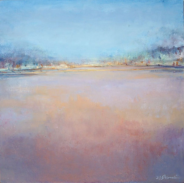 Horizonte en la marisma óleo s/tela 50x50 cm