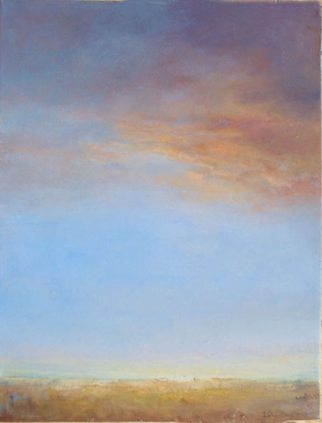 Bajo las nubes óleo s/tela 27x35 cm