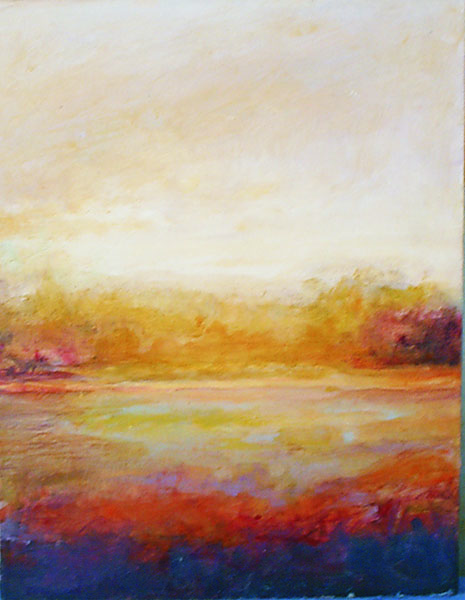 Atardecer óleo s/tela 27x35 cm