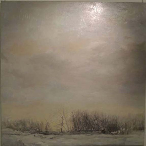 Olmillos en invierno óleo s/tela  120x120 cm