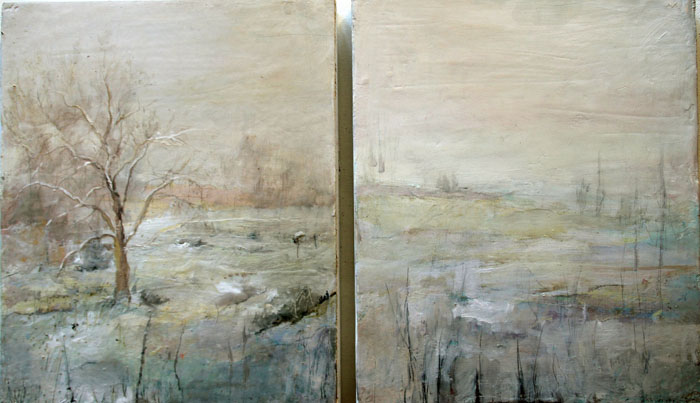 Nevada III óleo s/tabla diptico 25x20 cm