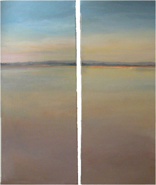 Marisma óleo s/tela díptico 75x25cm