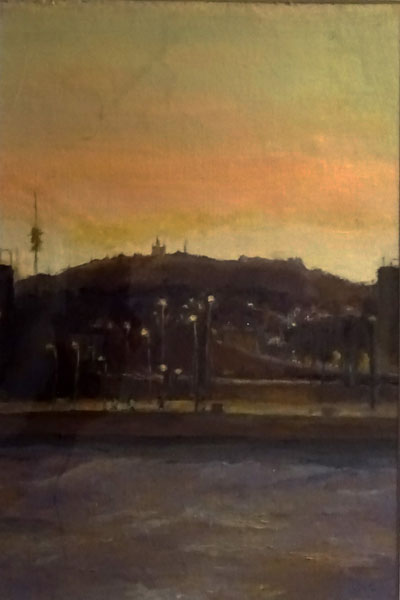 Tarde desde el puente óleo s/tela 33x27 cm