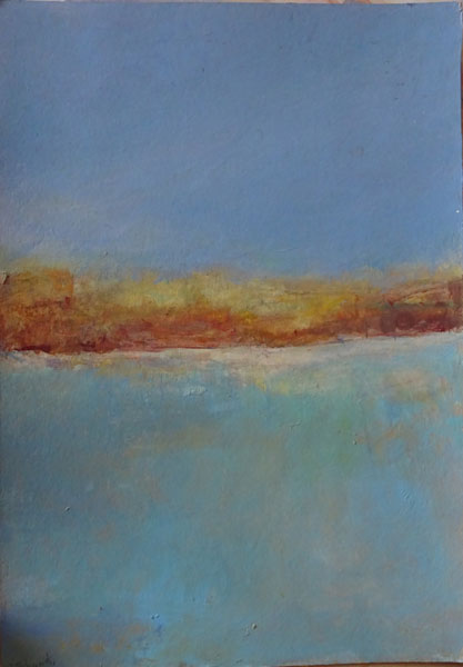 Tierra en marisma  óleo s/cartón 50x30cm