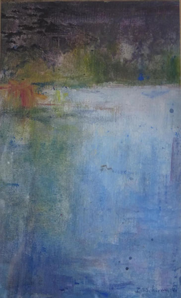 El reflejo  óleo s/cartón 15x9 cm