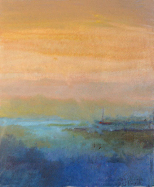 La barca óleo s/cartón 30x25 cm