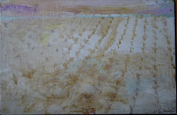 Las viñas  óleo s/tabla 30x25cm