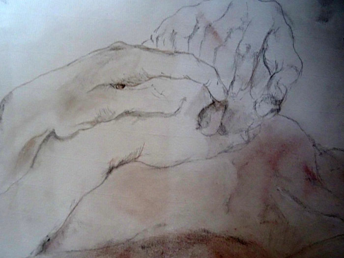 S/T   lápiz y pastel  40 x 50 cm