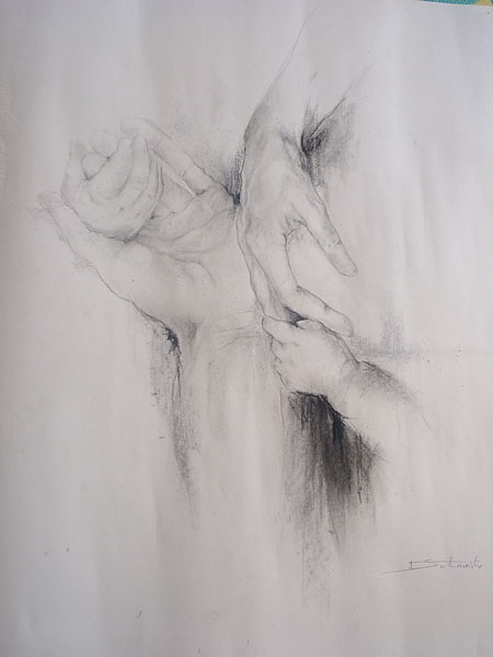 Maternidad II      carboncillo   50x70 cm