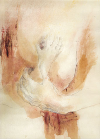 Maternidad III    tinta s/papel   30 x 42cm