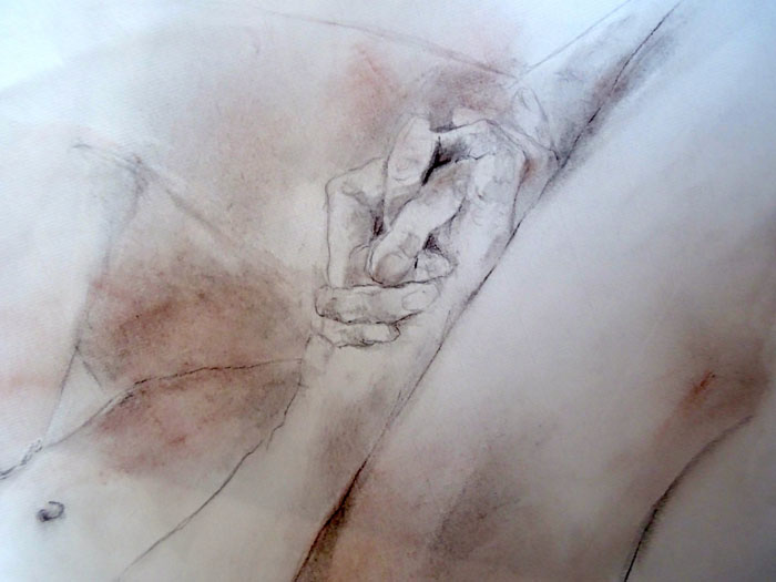 DonesII lápiz y pastel 50 x 40 cm