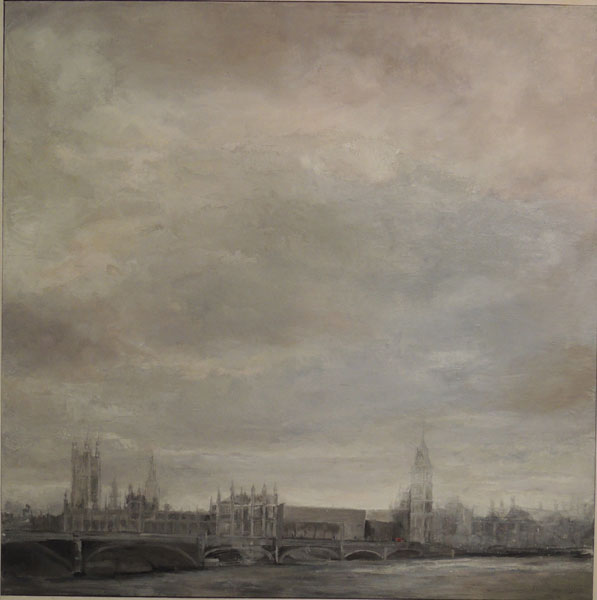 Bajo el cielo gris   óleo s/tela 80 x 80 cm